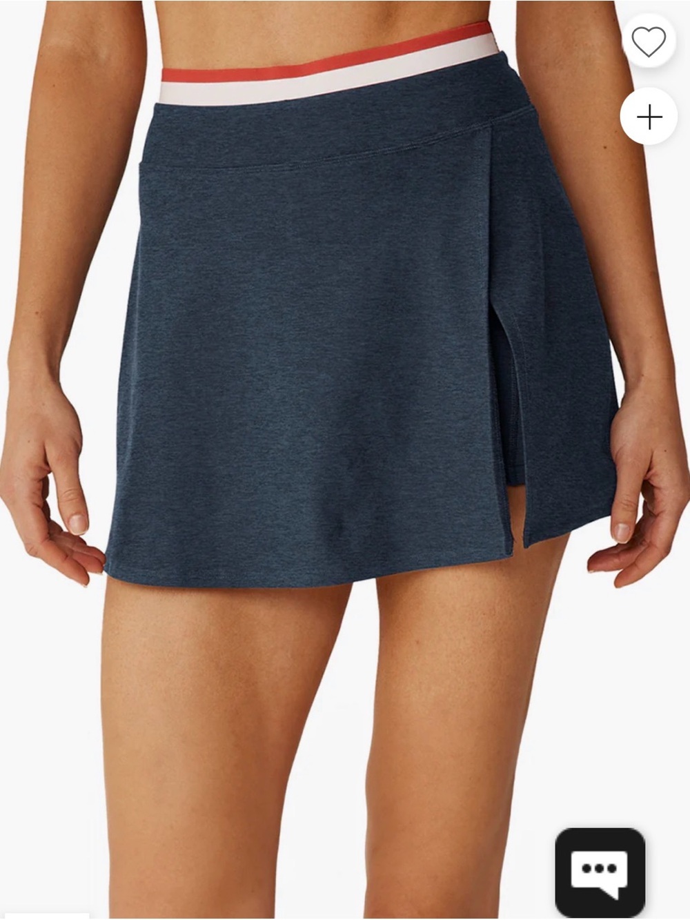 Beyond Yoga Navy Skort with Red and White Waistband